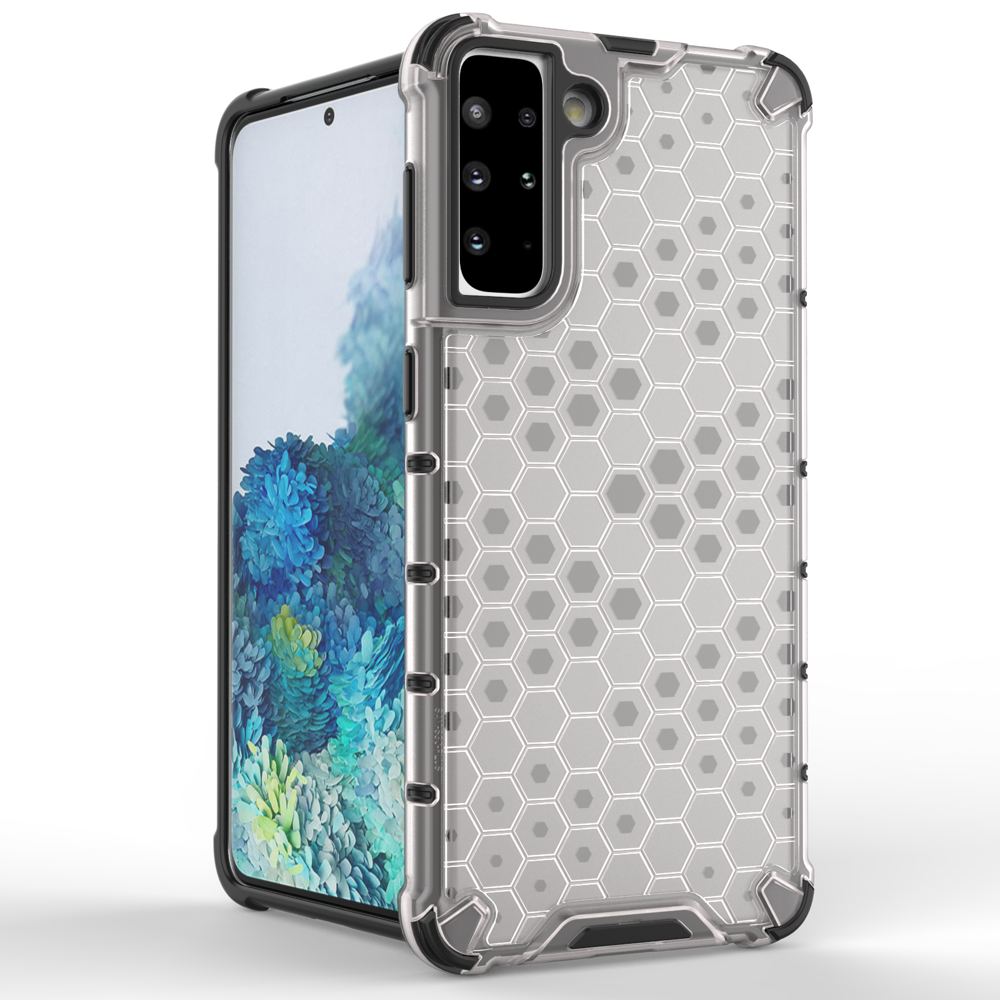 iTok webáruház - Hurtel Honeycomb páncéltok Samsung Galaxy S21+ 5G készülékhez, kék 2 Honeycomb Case armor cover with TPU Bumper for Samsung Galaxy S21+ 5G (S21 Plus 5G) blue