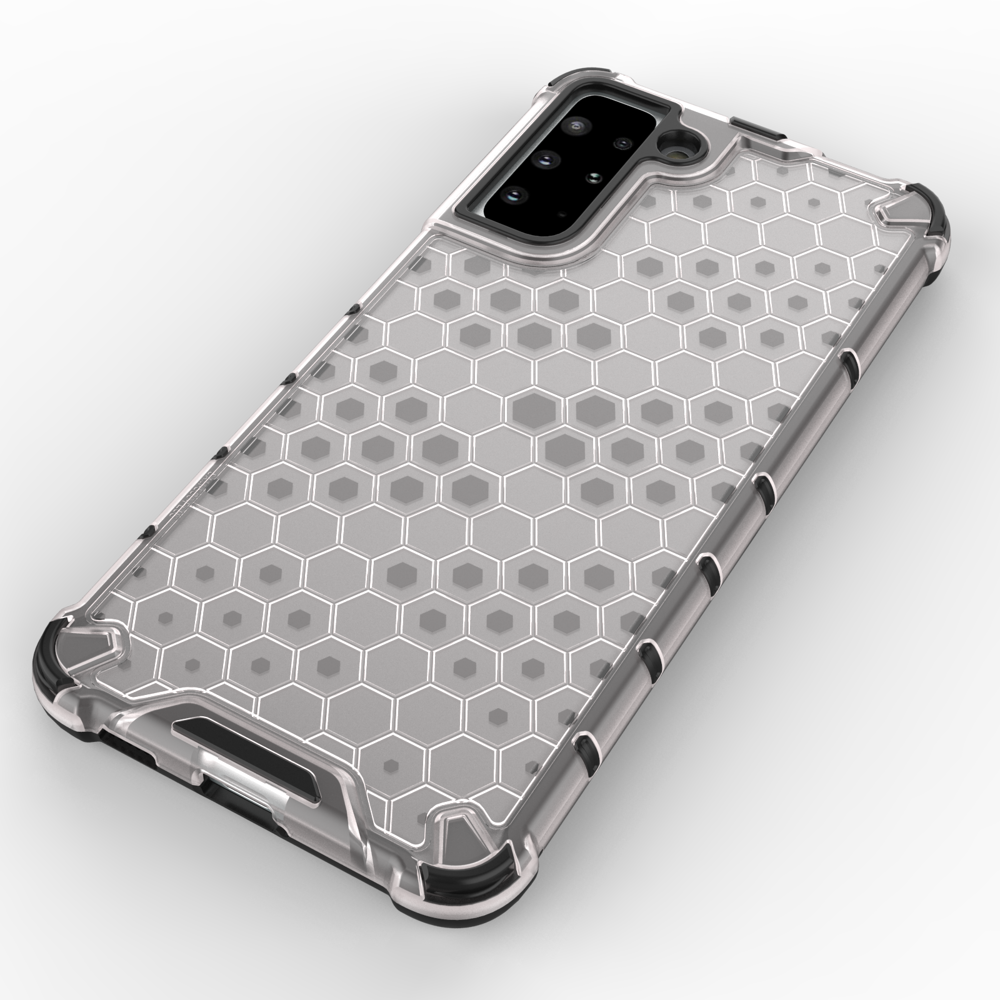 iTok webáruház - Hurtel Honeycomb páncéltok Samsung Galaxy S21+ 5G készülékhez, kék 4 Honeycomb Case armor cover with TPU Bumper for Samsung Galaxy S21+ 5G (S21 Plus 5G) blue