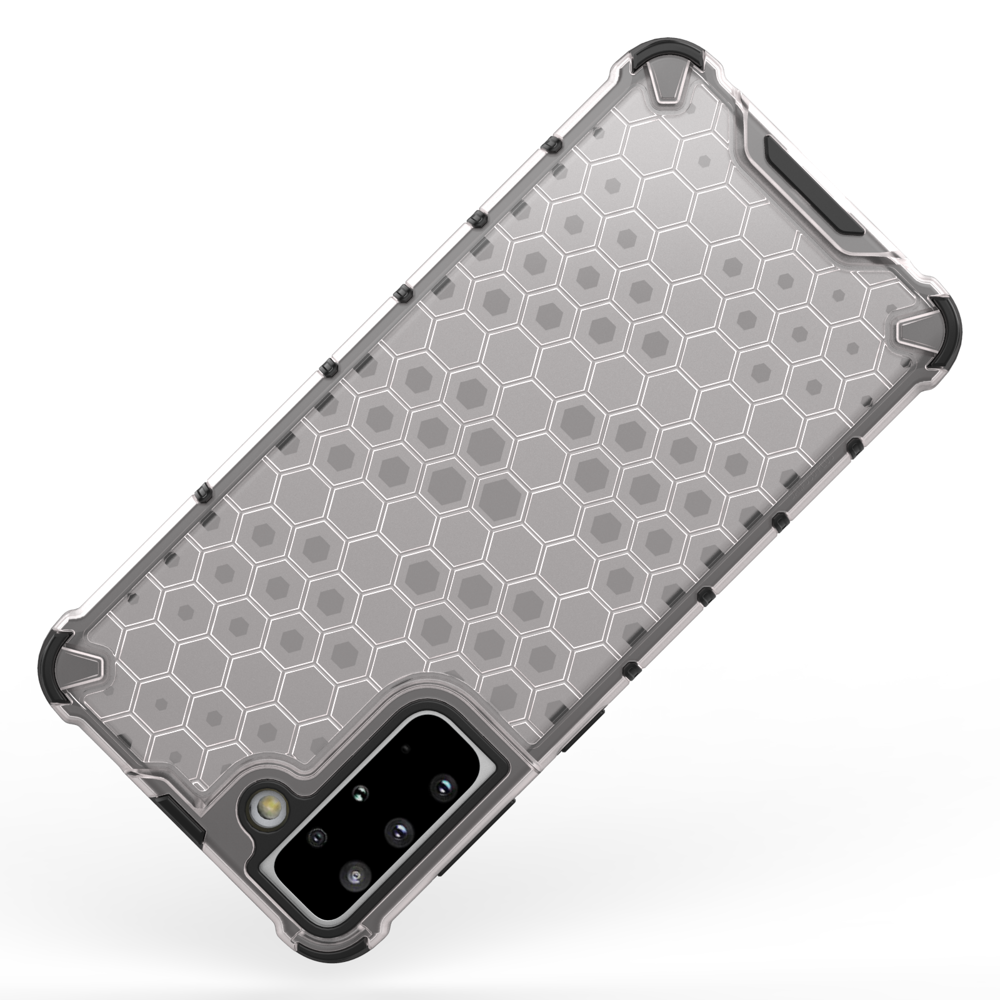 iTok webáruház - Hurtel Honeycomb páncéltok Samsung Galaxy S21+ 5G készülékhez, kék 6 Honeycomb Case armor cover with TPU Bumper for Samsung Galaxy S21+ 5G (S21 Plus 5G) blue