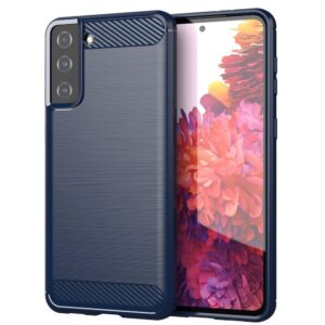 Carbon Case rugalmas TPU tok Samsung Galaxy S21+ 5G készülékhez, kék
