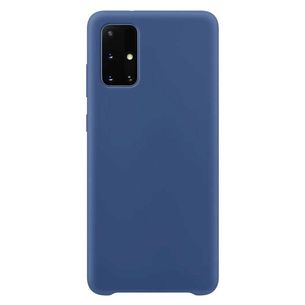 iTok webáruház - Hurtel Szilikon tok Samsung Galaxy S21+ 5G készülékhez – sötétkék 1 Silicone Case Soft Flexible Rubber Cover for Samsung Galaxy S21+ 5G (S21 Plus 5G) dark blue