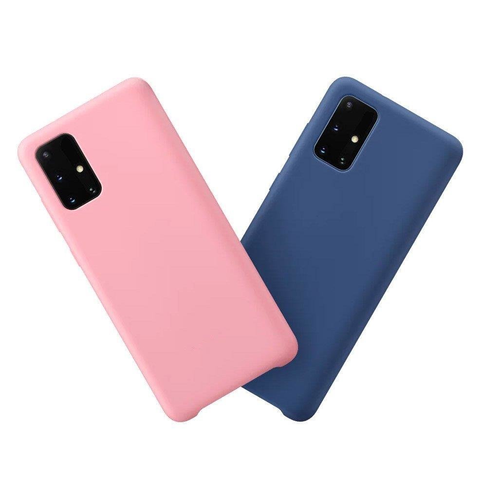 iTok webáruház - Hurtel Szilikon tok Samsung Galaxy S21+ 5G készülékhez – sötétkék 2 Silicone Case Soft Flexible Rubber Cover for Samsung Galaxy S21+ 5G (S21 Plus 5G) dark blue