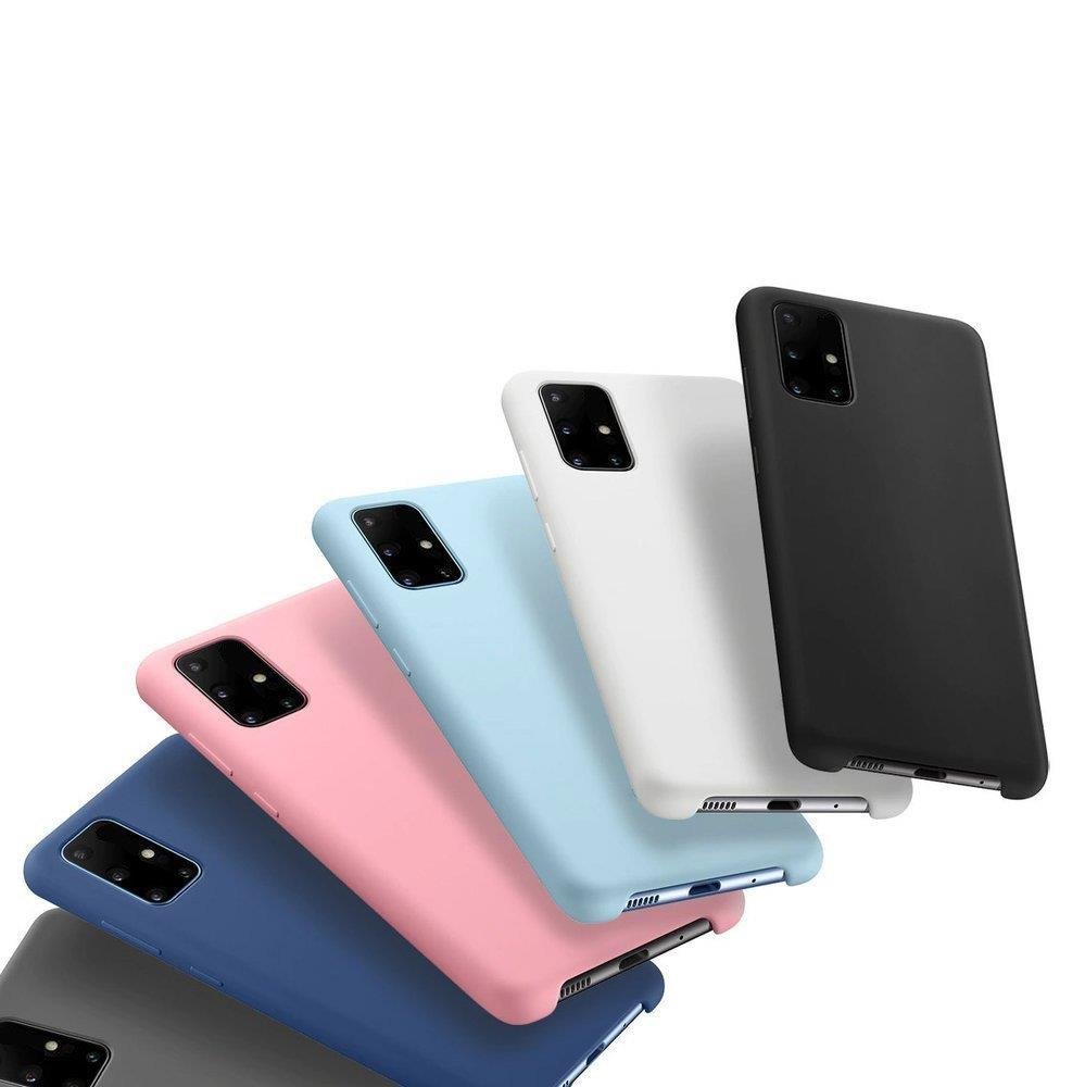 iTok webáruház - Hurtel Szilikon tok Samsung Galaxy S21+ 5G készülékhez – sötétkék 3 Silicone Case Soft Flexible Rubber Cover for Samsung Galaxy S21+ 5G (S21 Plus 5G) dark blue
