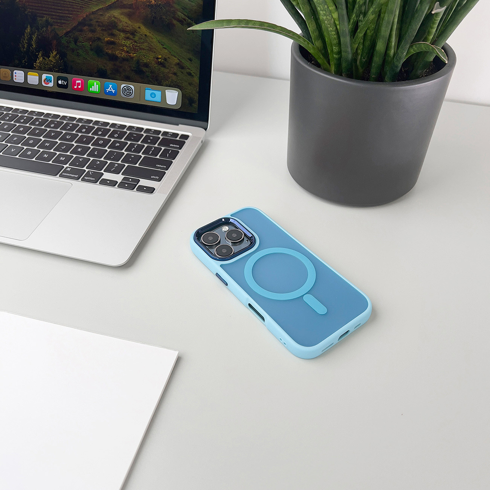 iTok webáruház - Hurtel Magnetic Collection MagSafe tok iPhone 16 készülékhez (világoskék) 7 Magnetic Collection MagSafe case for iPhone 16 (világoskék)