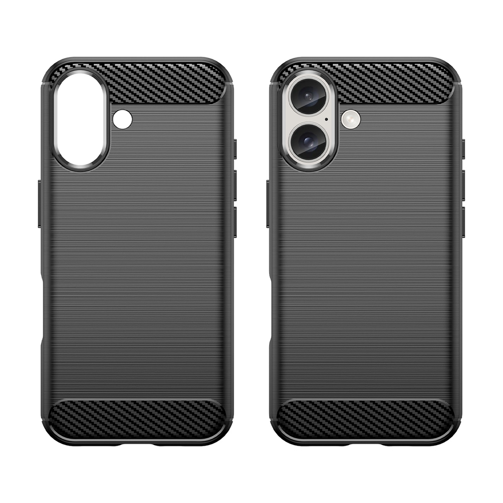 iTok webáruház - Hurtel Carbon Case szilikon tok iPhone 16 készülékhez (fekete) 2 Carbon Case for iPhone 16 Silicone Case (fekete)