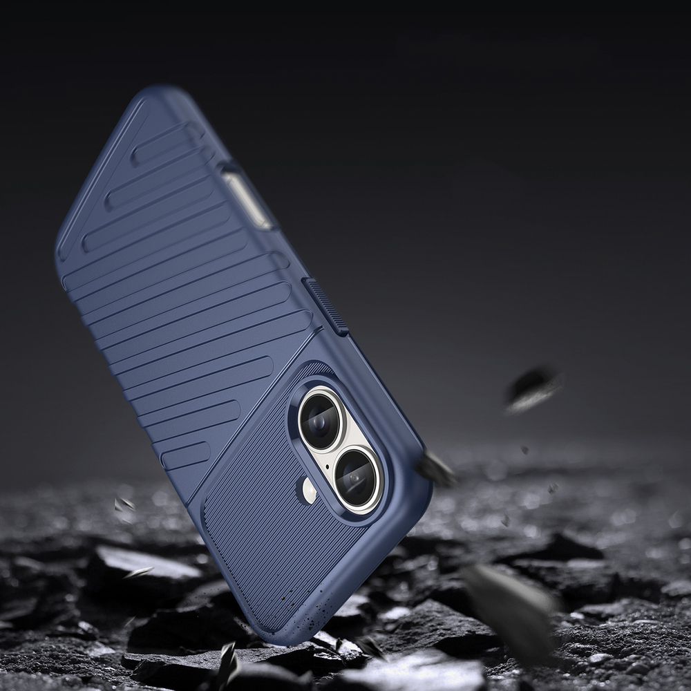 iTok webáruház - Hurtel Thunder Case szilikon tok iPhone 16-hoz (kék) 3 Thunder Case for iPhone 16 Silicone Case (kék)