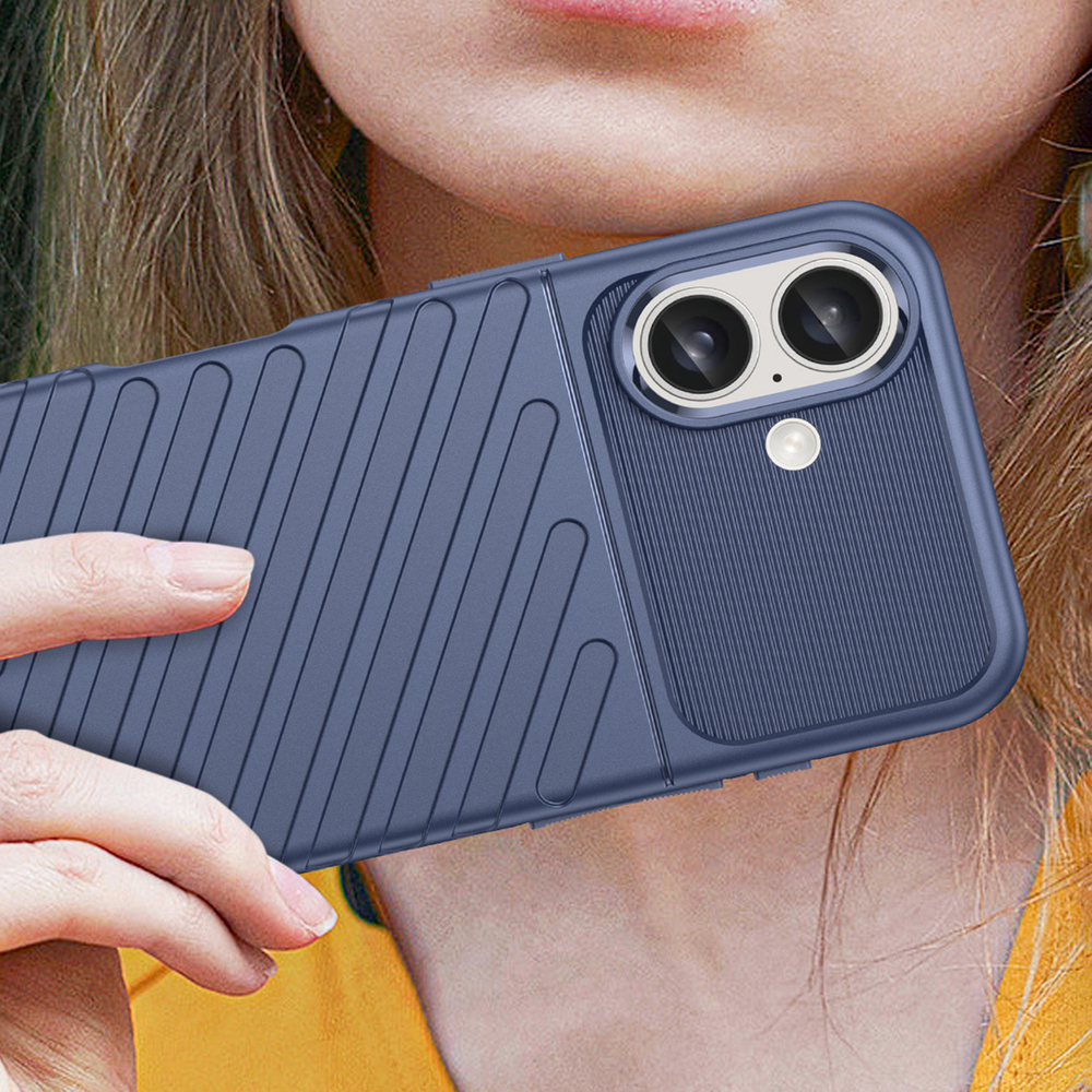 iTok webáruház - Hurtel Thunder Case szilikon tok iPhone 16-hoz (kék) 5 Thunder Case for iPhone 16 Silicone Case (kék)