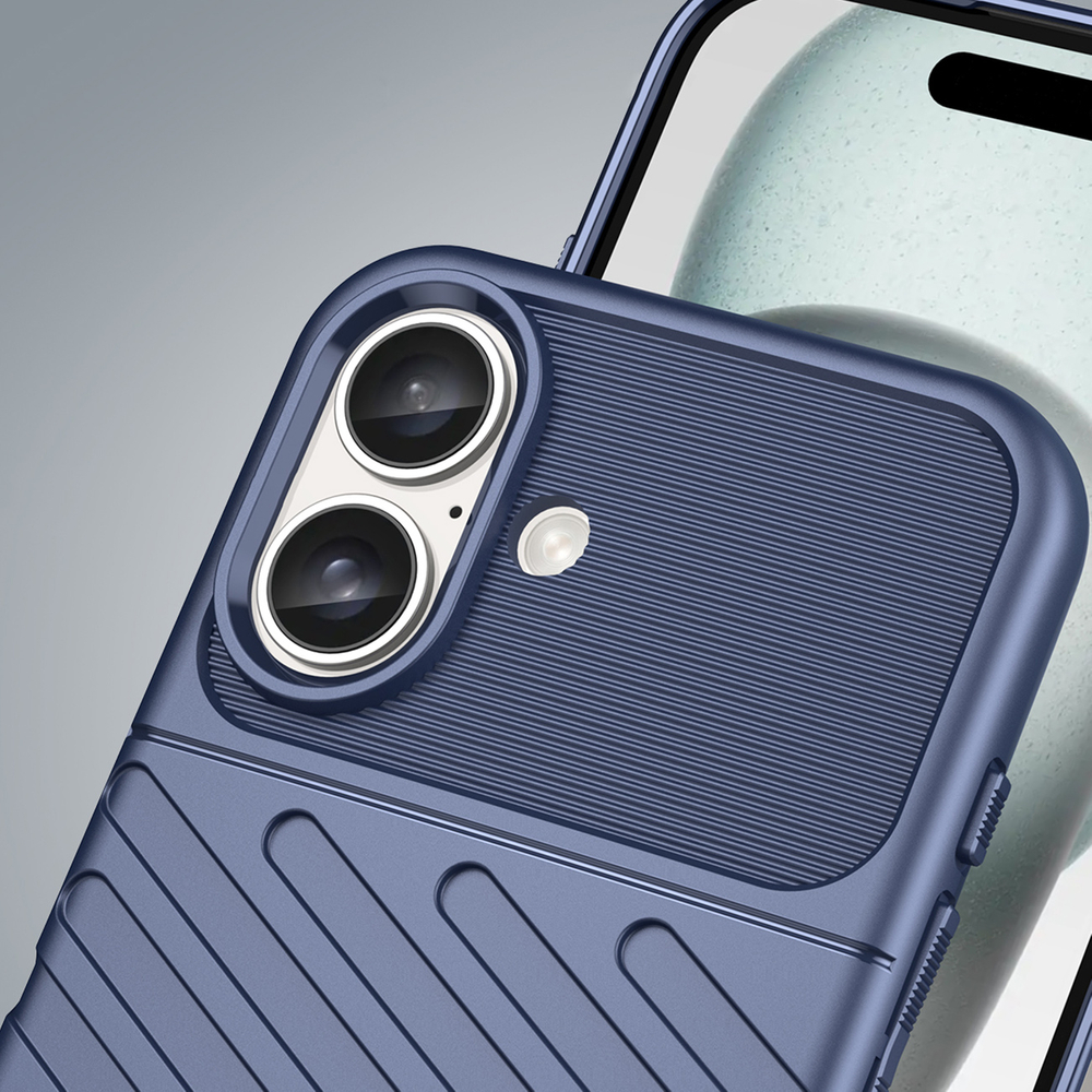 iTok webáruház - Hurtel Thunder Case szilikon tok iPhone 16-hoz (kék) 6 Thunder Case for iPhone 16 Silicone Case (kék)