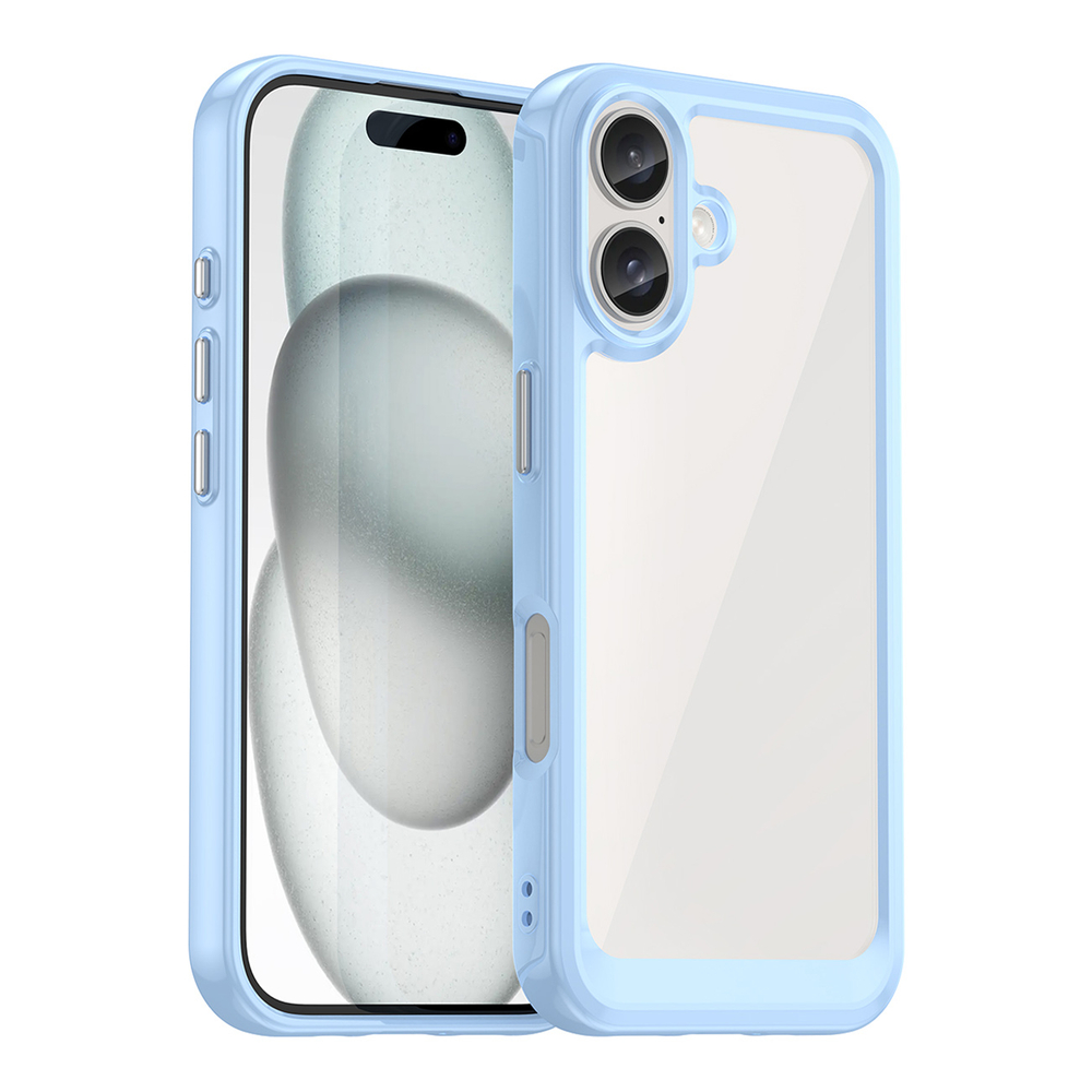 iTok webáruház - Hurtel Outer Space Case gélkeretes tok iPhone 16-hoz (kék) 1 Outer Space Case with Gel Frame for iPhone 16 (kék)