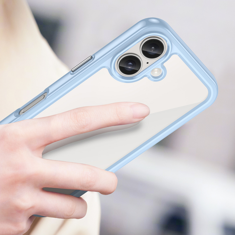 iTok webáruház - Hurtel Outer Space Case gélkeretes tok iPhone 16-hoz (kék) 5 Outer Space Case with Gel Frame for iPhone 16 (kék)