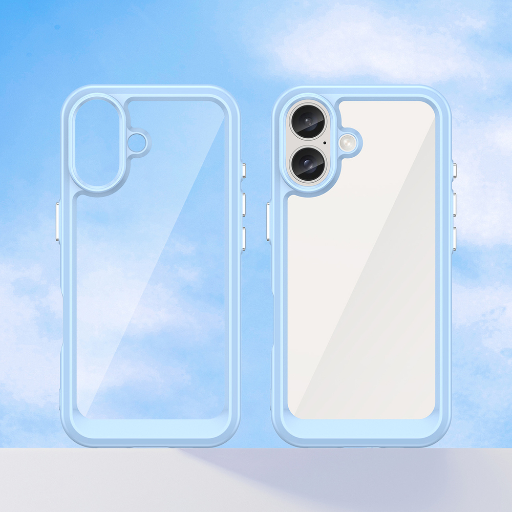 iTok webáruház - Hurtel Outer Space Case gélkeretes tok iPhone 16-hoz (kék) 8 Outer Space Case with Gel Frame for iPhone 16 (kék)