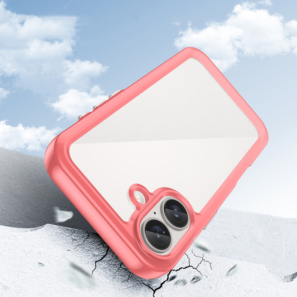 iTok webáruház - Hurtel Outer Space Case tok iPhone 16 (piros) 3 Outer Space Case with Gel Frame for iPhone 16 (piros)