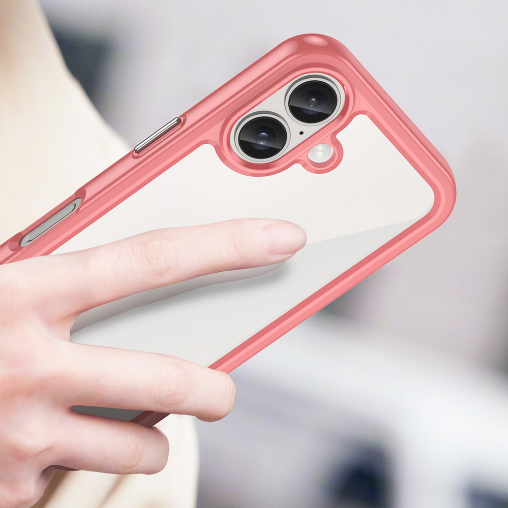 iTok webáruház - Hurtel Outer Space Case tok iPhone 16 (piros) 5 Outer Space Case with Gel Frame for iPhone 16 (piros)