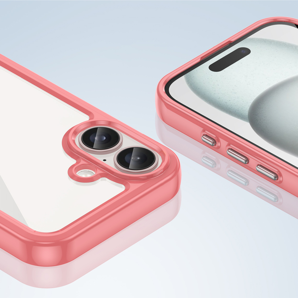 iTok webáruház - Hurtel Outer Space Case tok iPhone 16 (piros) 6 Outer Space Case with Gel Frame for iPhone 16 (piros)