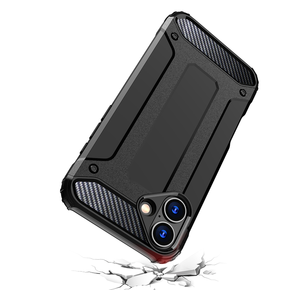 iTok webáruház - Hurtel Hybrid Armor iPhone 16 tok (fekete) 7 Hybrid Armor iPhone 16 Case (fekete)