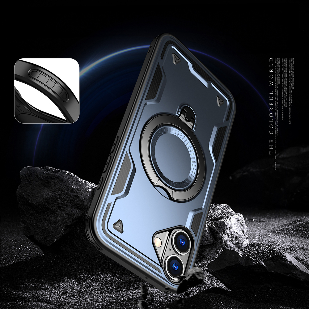 iTok webáruház - Hurtel Hybrid Armor Trendy tok MagSafe-kompatibilis iPhone 16-hoz (kék) 5 Hybrid Armor Trendy Case with MagSafe for iPhone 16 (kék)