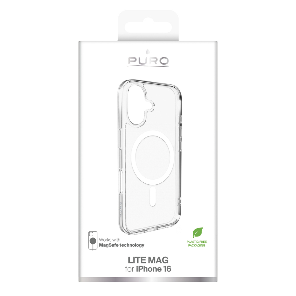 iTok webáruház - Puro Puro Lite Mag MagSafe tok iPhone 16 készülékhez (átlátszó) 2 Puro Lite Mag MagSafe Silicone Case for iPhone 16 (átlátszó)