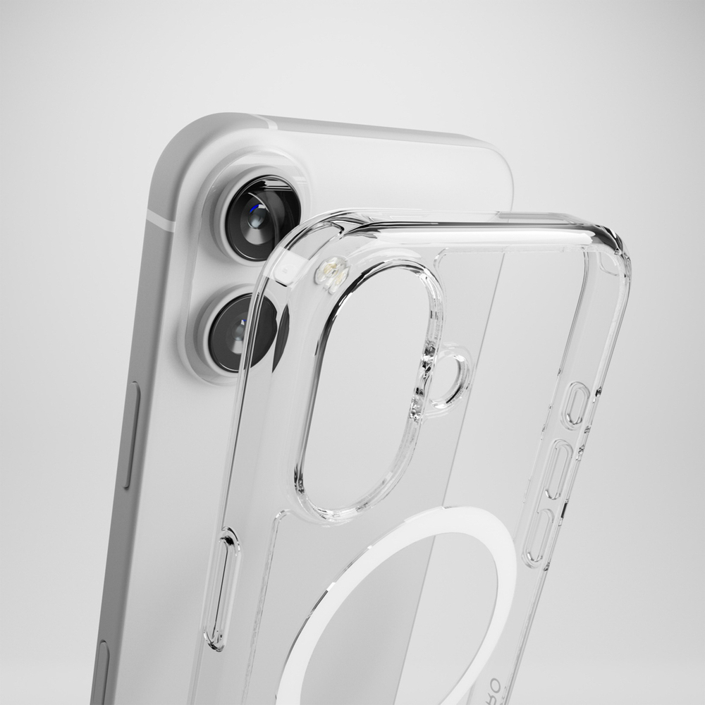 iTok webáruház - Puro Puro Impact Clear D3O MagSafe szilikon tok iPhone 16 készülékhez (átlátszó) 6 Puro Impact Clear D3O MagSafe Silicone Case for iPhone 16 (átlátszó)
