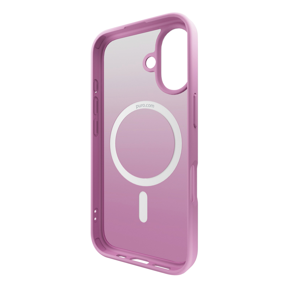 iTok webáruház - Puro Puro Gradient MagSafe szilikon tok iPhone 16-hoz (rózsaszín) 2 Puro Gradient MagSafe Silicone Case for iPhone 16 (rózsaszín)