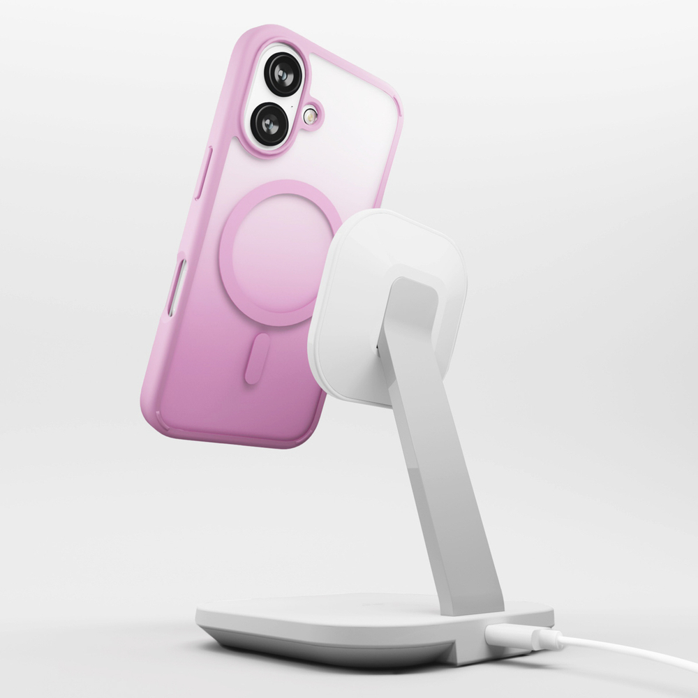 iTok webáruház - Puro Puro Gradient MagSafe szilikon tok iPhone 16-hoz (rózsaszín) 6 Puro Gradient MagSafe Silicone Case for iPhone 16 (rózsaszín)