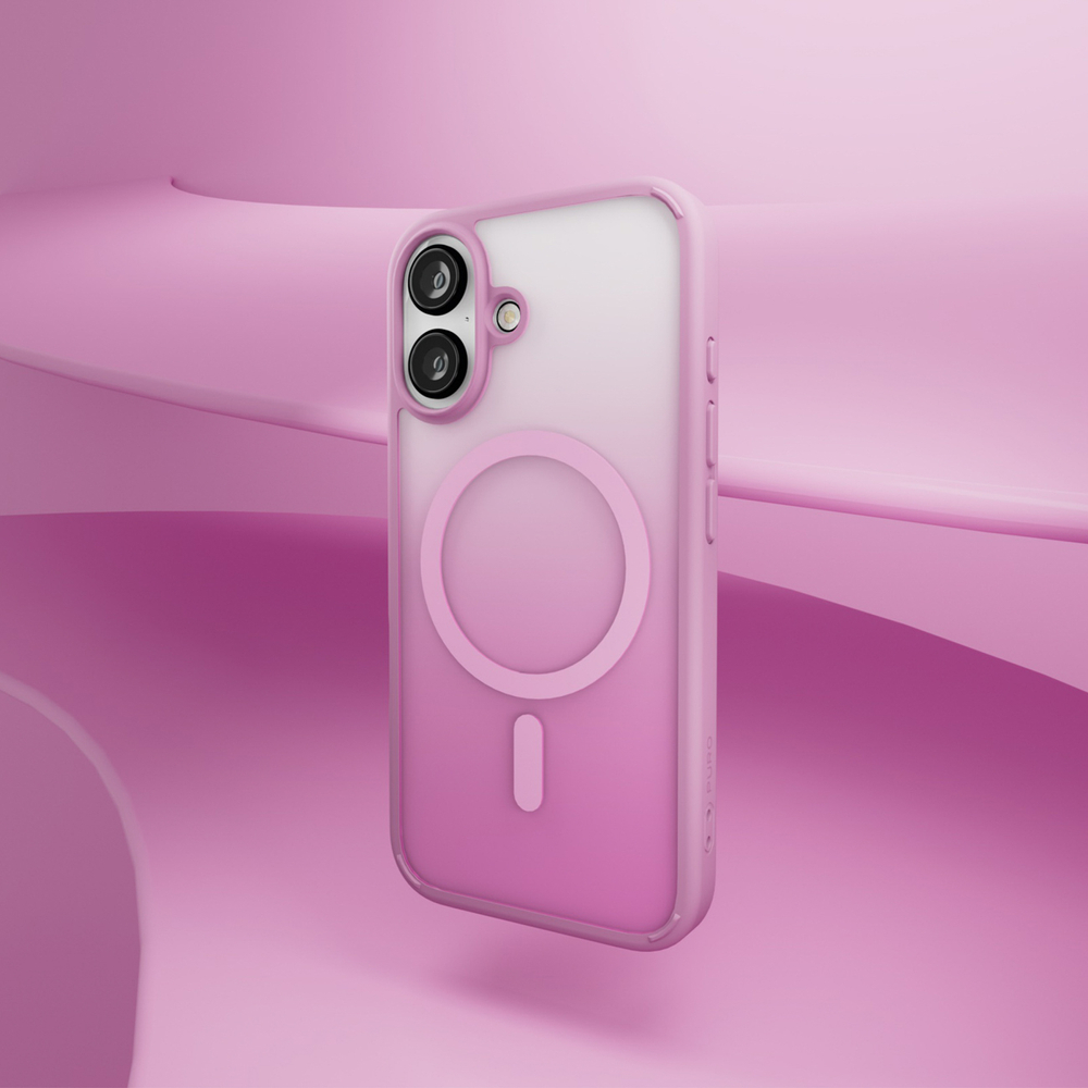 iTok webáruház - Puro Puro Gradient MagSafe szilikon tok iPhone 16-hoz (rózsaszín) 8 Puro Gradient MagSafe Silicone Case for iPhone 16 (rózsaszín)