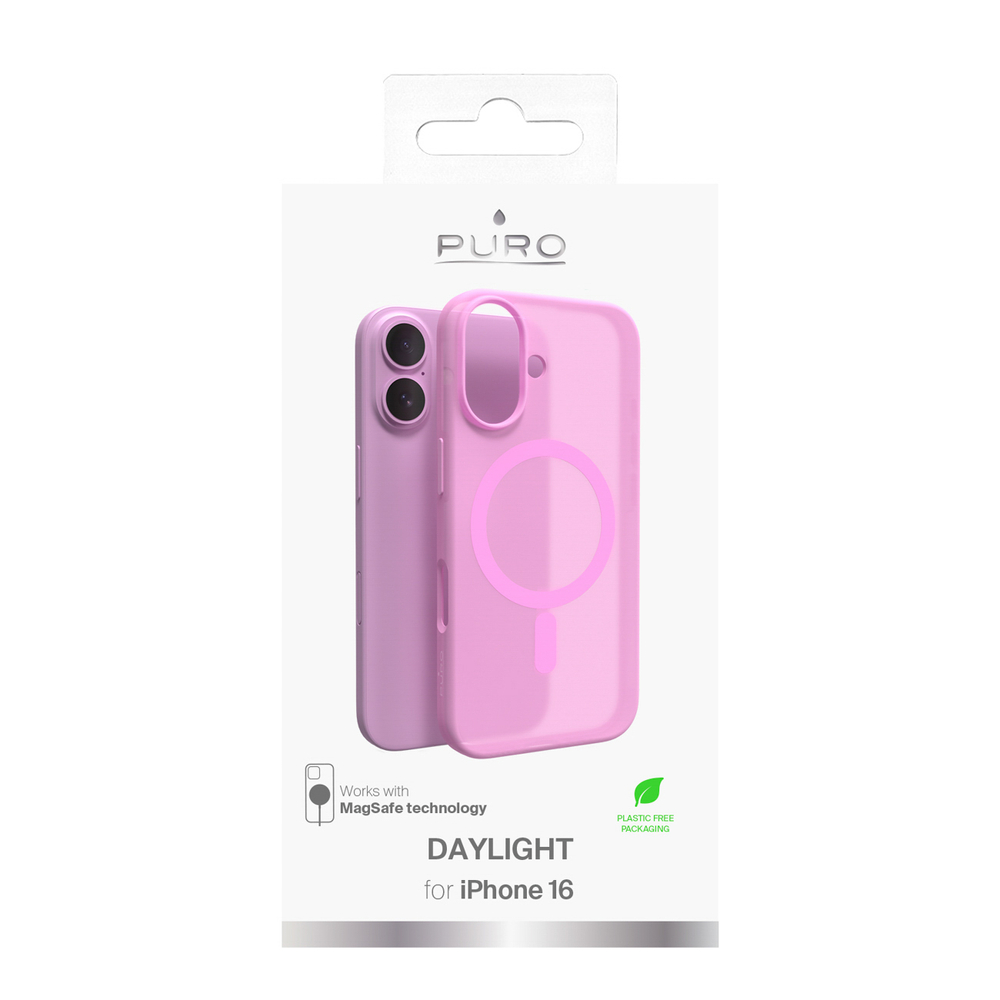 iTok webáruház - Puro Puro Daylight MagSafe szilikon tok iPhone 16 készülékhez (rózsaszín) 5 Puro Daylight MagSafe Silicone Case for iPhone 16 (rózsaszín)