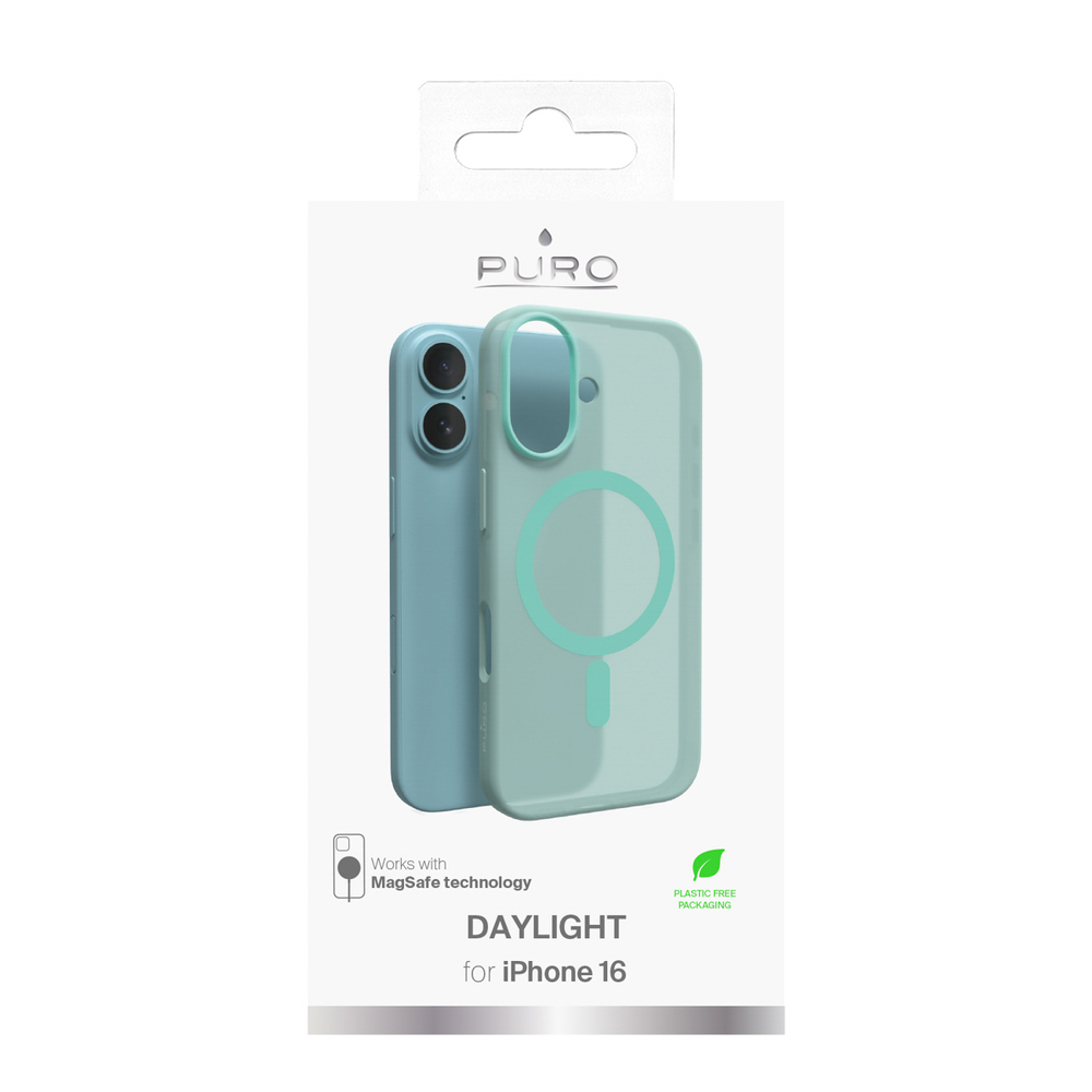 iTok webáruház - Puro Puro Daylight MagSafe szilikon tok iPhone 16 készülékhez (zöld) 4 Puro Daylight MagSafe Silicone Case for iPhone 16 (zöld)