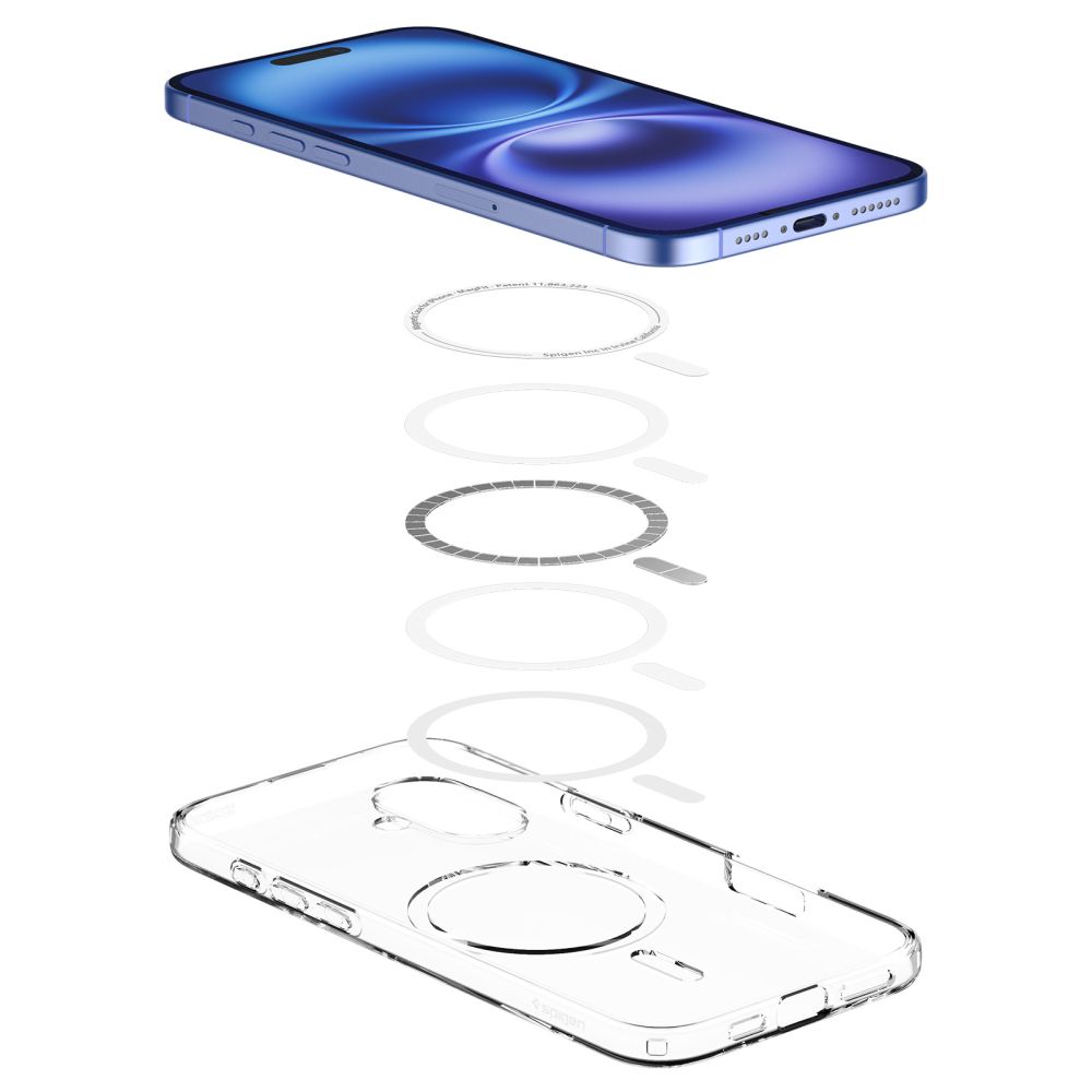 iTok webáruház - Spigen Spigen Liquid Crystal Mag Case MagSafe tok iPhone 16 készülékhez (átlátszó) 6 Spigen Liquid Crystal Mag Case with MagSafe for iPhone 16 (átlátszó)