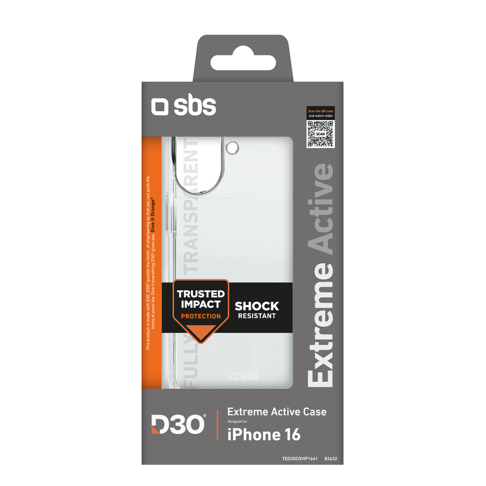 iTok webáruház - SBS SBS Extreme Active D3O tok iPhone 16-hoz (átlátszó) 2 SBS Extreme Active D3O Case for iPhone 16 (átlátszó)