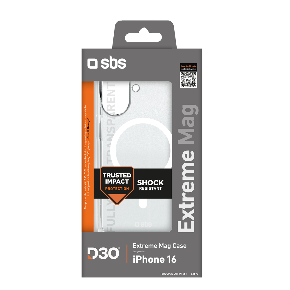 iTok webáruház - SBS SBS Extreme Mag D3O MagSafe tok iPhone 16-hoz (átlátszó) 2 SBS Extreme Mag D3O MagSafe iPhone 16 Case (átlátszó)