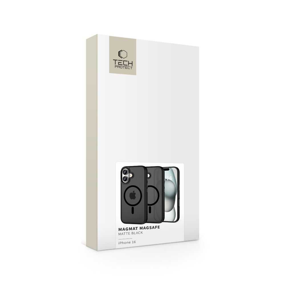 iTok webáruház - Tech-Protect Tech-Protect MagMat MagSafe tok iPhone 16-hoz (fekete) 4 Tech-Protect MagMat MagSafe iPhone 16 Case (fekete)