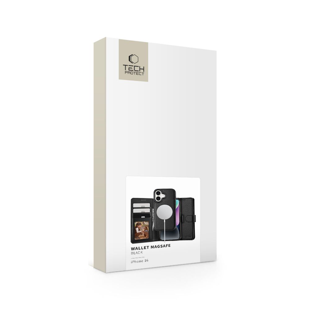 iTok webáruház - Tech-Protect Tech-Protect Wallet MagSafe tok iPhone 16-hoz (fekete) 7 Tech-Protect Wallet MagSafe case with wallet for iPhone 16 (fekete)