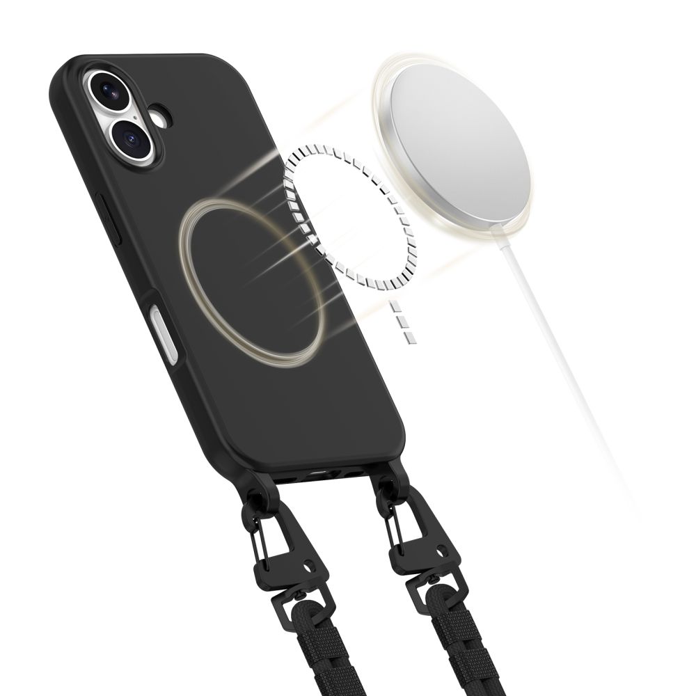 iTok webáruház - Tech-Protect Tech-Protect MagNecklace MagSafe tok iPhone 16-hoz (fekete) 4 Tech-Protect MagNecklace MagSafe iPhone 16 Case (fekete)