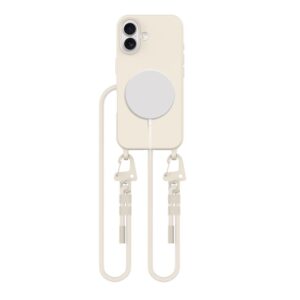 Tech-Protect MagNecklace MagSafe tok zsinórral iPhone 16 készülékhez (bézs)