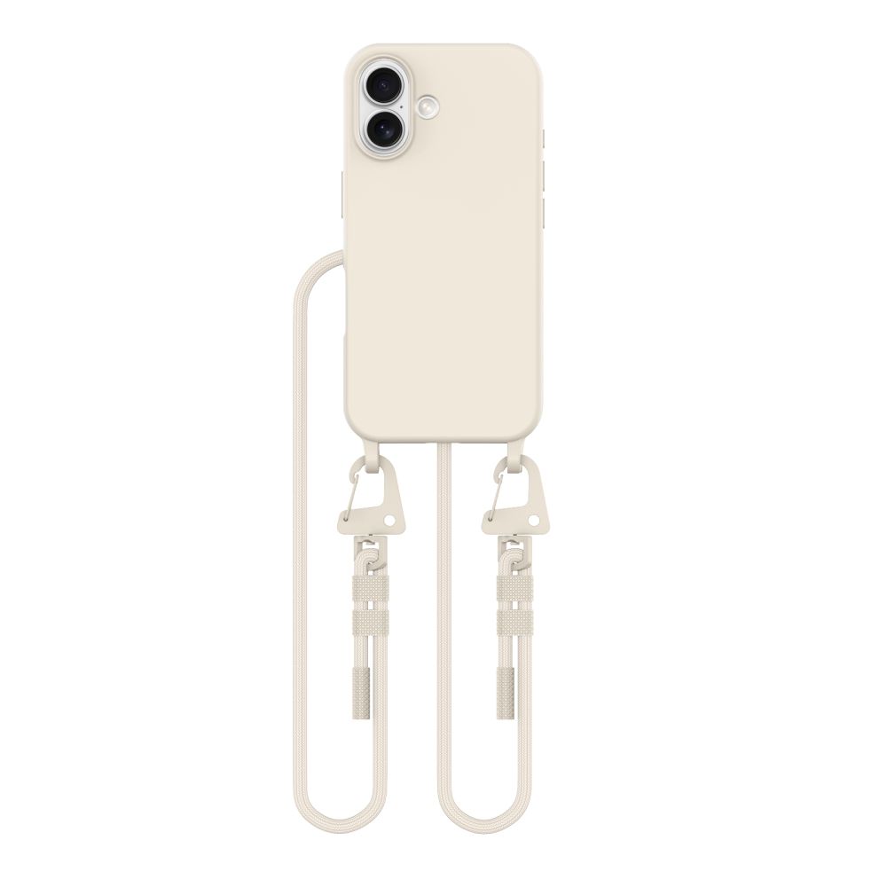 iTok webáruház - Tech-Protect Tech-Protect MagNecklace MagSafe tok zsinórral iPhone 16 készülékhez (bézs) 2 Tech-Protect MagNecklace MagSafe Case with Lanyard for iPhone 16 (bézs)