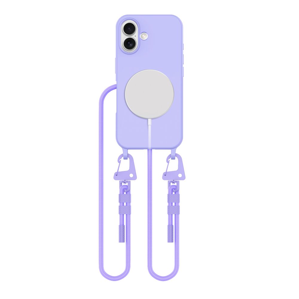 iTok webáruház - Tech-Protect Tech-Protect MagNecklace MagSafe tok nyakpánttal iPhone 16-hoz (lila) 1 Tech-Protect MagNecklace MagSafe Case with Lanyard for iPhone 16 (lila)