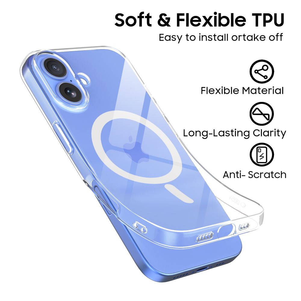iTok webáruház - Tech-Protect Tech-Protect FlexAir MagSafe iPhone 16 tok (átlátszó) 5 Tech-Protect FlexAir MagSafe iPhone 16 Case (átlátszó)