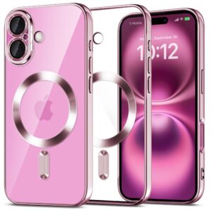 Tech-Protect MagFlex MagSafena iPhone 16 tok (átlátszó / rózsaszín)