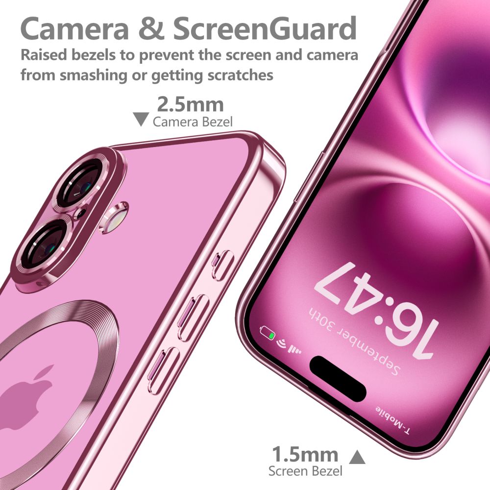 iTok webáruház - Tech-Protect Tech-Protect MagFlex MagSafena iPhone 16 tok (átlátszó / rózsaszín) 2 Tech-Protect MagFlex MagSafena iPhone 16 Case (átlátszó / rózsaszín)