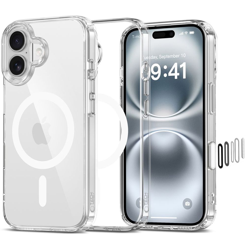 iTok webáruház - Tech-Protect Tech-Protect Flexair Hybrid CC MagSafe iPhone 16 tok (átlátszó) 1 Tech-Protect Flexair Hybrid CC Magsafe iPhone 16 Case (átlátszó)