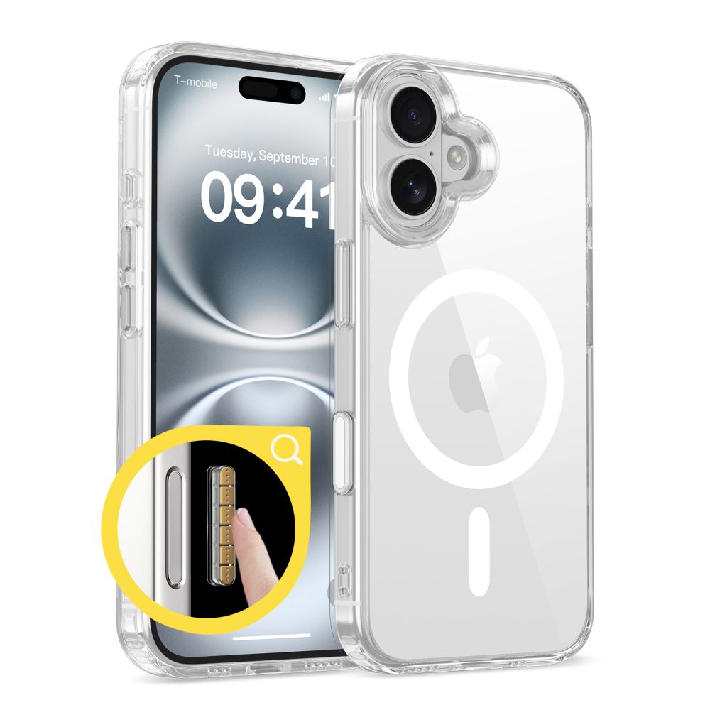 iTok webáruház - Tech-Protect Tech-Protect Flexair Hybrid CC MagSafe iPhone 16 tok (átlátszó) 2 Tech-Protect Flexair Hybrid CC Magsafe iPhone 16 Case (átlátszó)