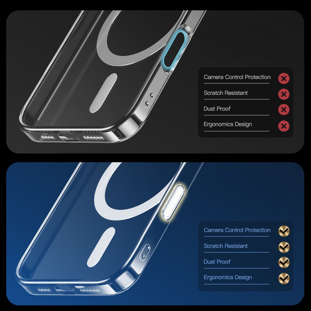 iTok webáruház - Tech-Protect Tech-Protect Flexair Hybrid CC MagSafe iPhone 16 tok (átlátszó) 6 Tech-Protect Flexair Hybrid CC Magsafe iPhone 16 Case (átlátszó)