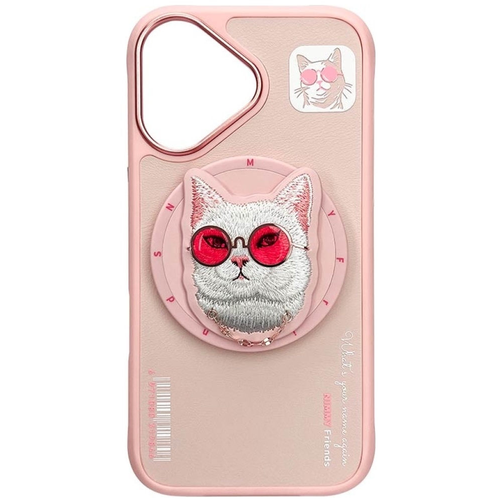 iTok webáruház - Hurtel Nimmy Glasses Cool Cat MagSafe tok iPhone 16 készülékhez (rózsaszín) 2 Nimmy Glasses Cool Cat MagSafe Case for iPhone 16 (rózsaszín)