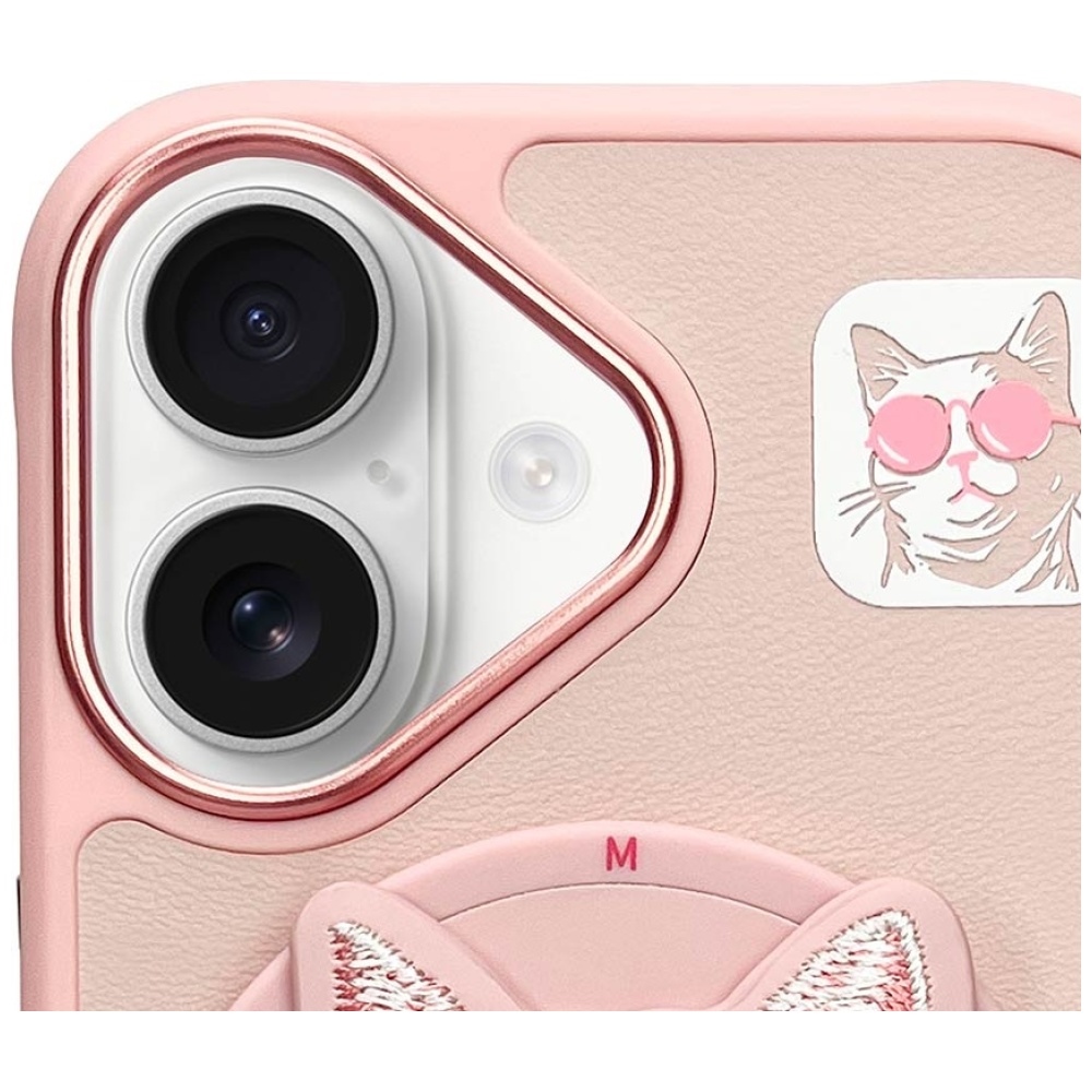 iTok webáruház - Hurtel Nimmy Glasses Cool Cat MagSafe tok iPhone 16 készülékhez (rózsaszín) 6 Nimmy Glasses Cool Cat MagSafe Case for iPhone 16 (rózsaszín)
