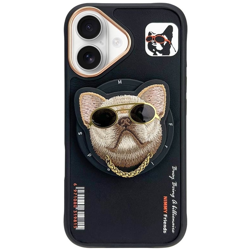 iTok webáruház - Hurtel Nimmy Glasses Cool nag MagSafe tok iPhone 16-hoz (fekete) 1 Nimmy Glasses Cool nag MagSafe case for iPhone 16 (fekete)