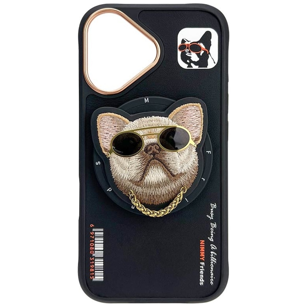 iTok webáruház - Hurtel Nimmy Glasses Cool nag MagSafe tok iPhone 16-hoz (fekete) 2 Nimmy Glasses Cool nag MagSafe case for iPhone 16 (fekete)