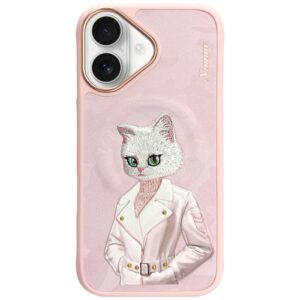 Nimmy Magnetic Fashion Cute Pet MagSafe tok iPhone 16 készülékhez (rózsaszín)