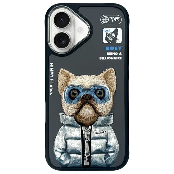 iTok webáruház - Hurtel Nimmy Cool&Cute 2.0 Dog tok iPhone 16-hoz (fekete) 1 Nimmy Cool&Cute 2.0 Dog Case for iPhone 16 (fekete)