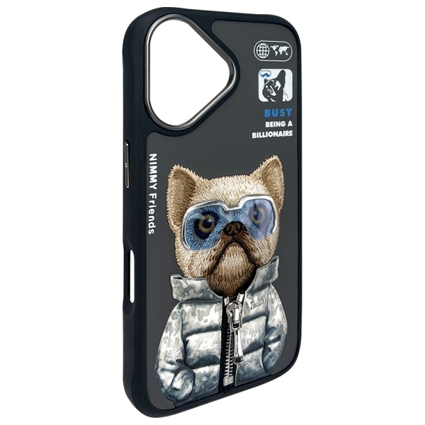 iTok webáruház - Hurtel Nimmy Cool&Cute 2.0 Dog tok iPhone 16-hoz (fekete) 4 Nimmy Cool&Cute 2.0 Dog Case for iPhone 16 (fekete)