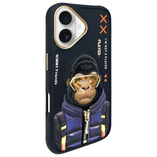 iTok webáruház - Hurtel Nimmy Cool&Cute 2.0 Monkey tok iPhone 16-hoz (fekete) 2 Nimmy Cool&Cute 2.0 Monkey case for iPhone 16 (fekete)